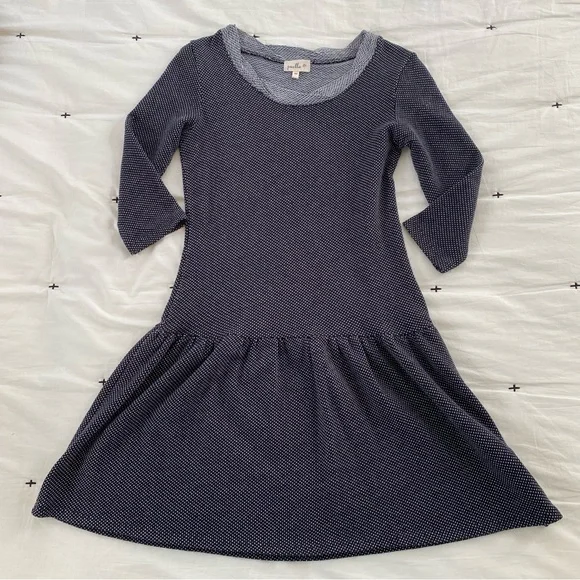 Anthropologie Puella Women's Textured Abingdon Dress Extra Small Gray/Black - Picture 3 of 8